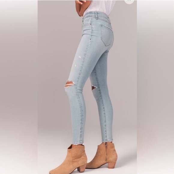 Abercrombie mid rise super skinny ankle jean size 4 short - Picture 2 of 4